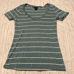 Green striped T-shirt Wet Seal size Medium